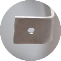 Kaminabdeckung aus Edelstahl 1 mm mit Bügeln 60 x 60 cm