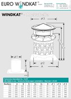 Windkat mit rundem Einschub 150 + Einschub 138 mm