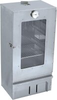 Massiver Edelstahl Räucherofen/Räucherschrank 80 cm Höhe + Sichtscheibe