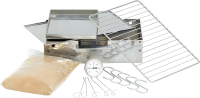 Massiver Edelstahl Räucherofen/Räucherschrank selber zusammenstellen 120 cm ohne Sichtscheibe mit Gasbrenner